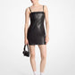 Leather Slip Mini Dress