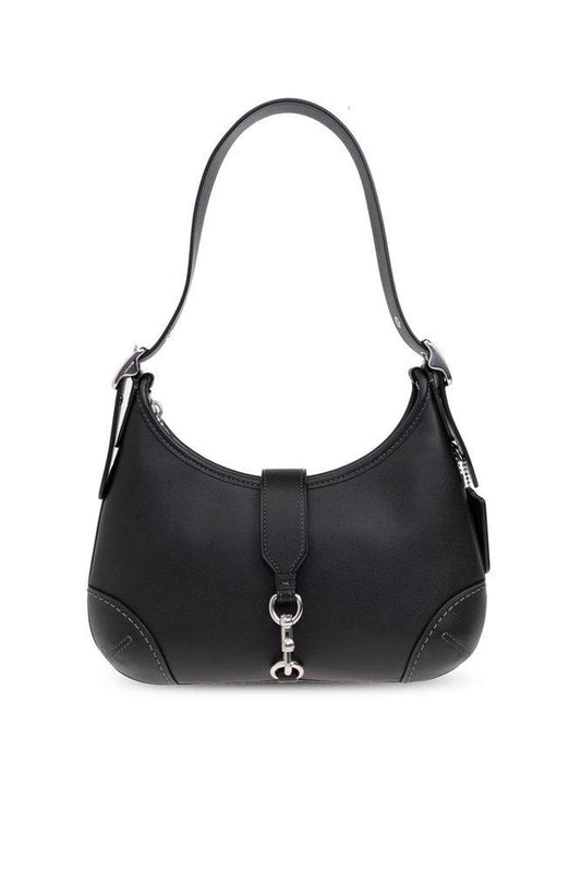 Coach Buckle Detailed Zip-Up Shoulder Bag