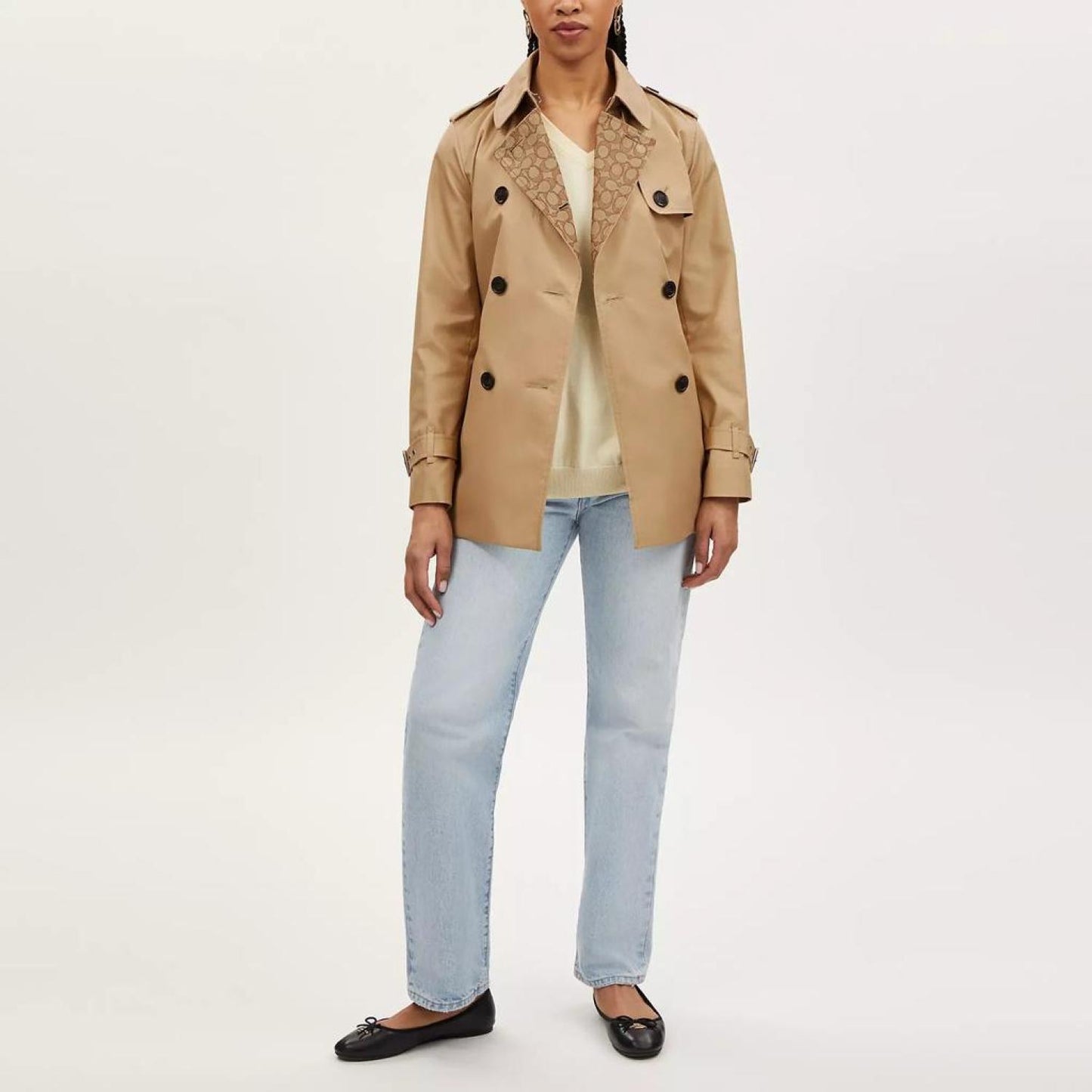 Coach Outlet Signature Lapel Short Trench