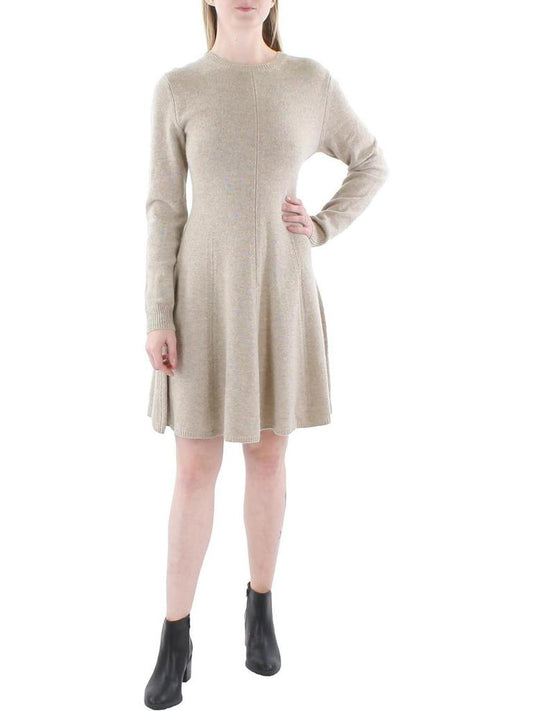 Womens Cashmere Knee Sweaterdress