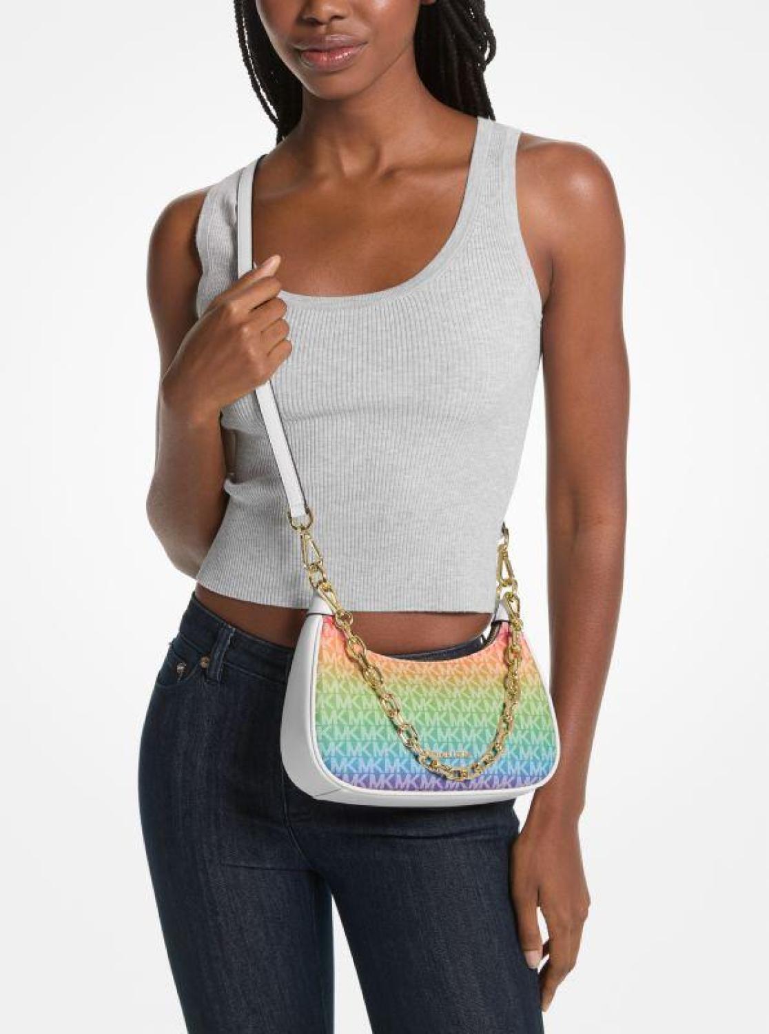 Cora Medium Rainbow Logo Shoulder Bag