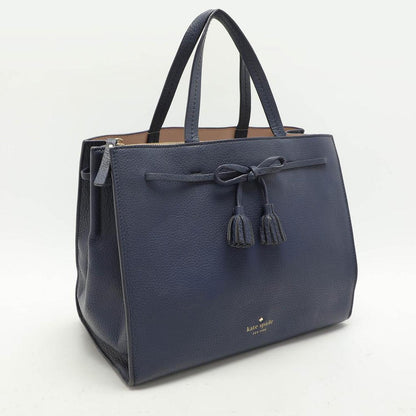 Blue Leather Hayes Street Tote