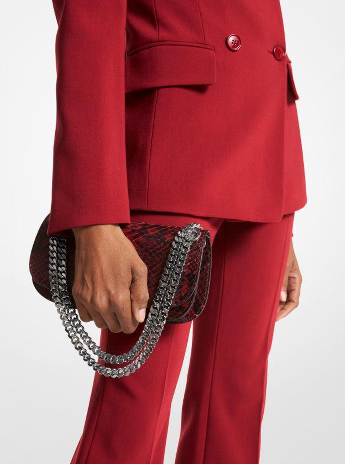 Christie Mini Python Embossed Leather Envelope Bag