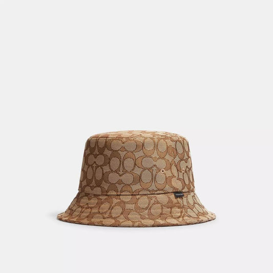 Coach Outlet Signature Jacquard Bucket Hat