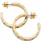 Gold-Tone Small Color Pavé Hoop Earrings, 1"