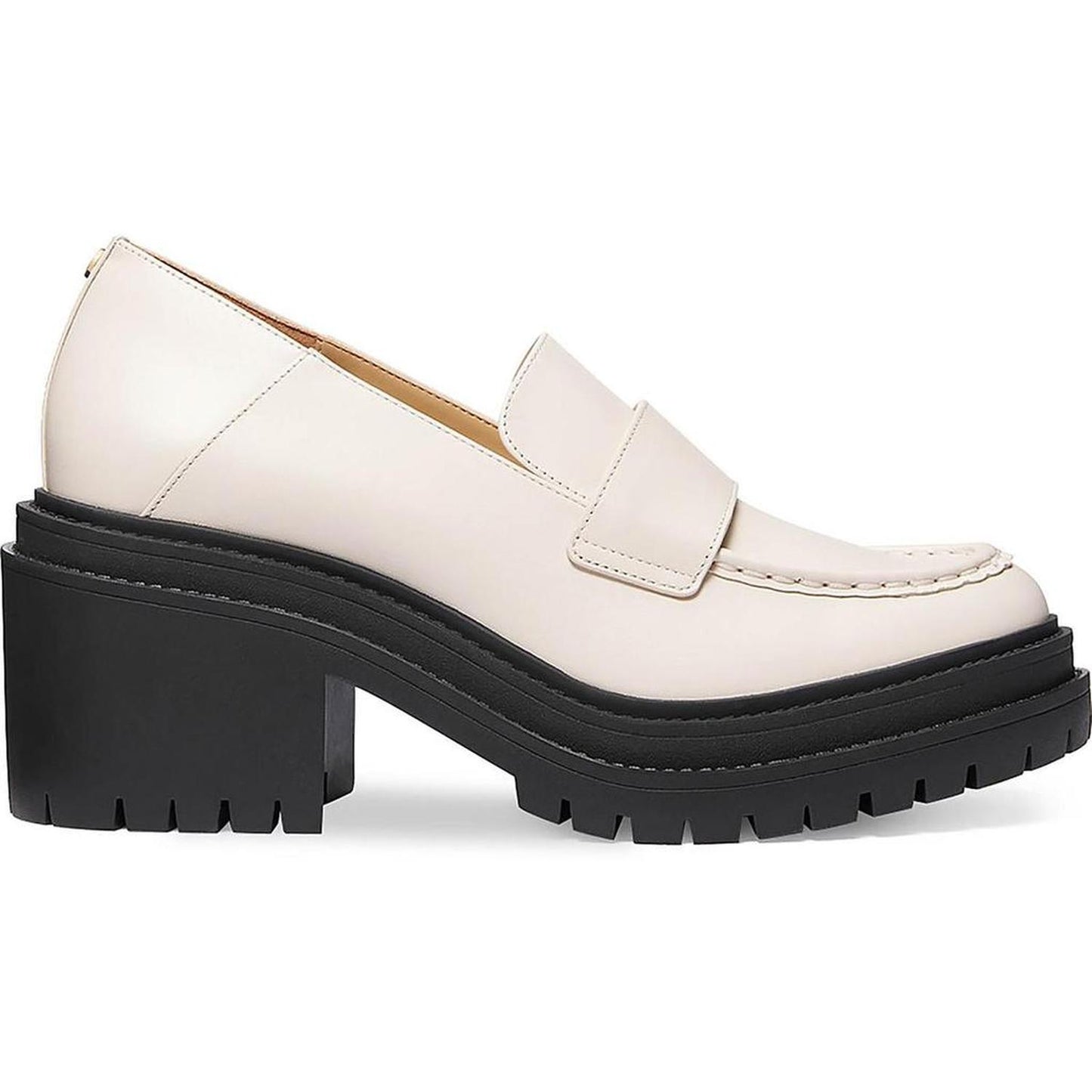 Rocco Womens Leather Slip On Loafer Heels