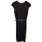 Max Mara Cocktail Dress with Belt in Black Cotton