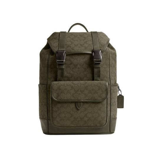 Men's League Flap In Signature Canvas Jacquard Backpack