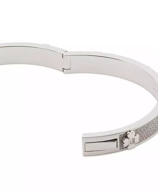 Silver-Tone Heritage Bloom Bangle Bracelet