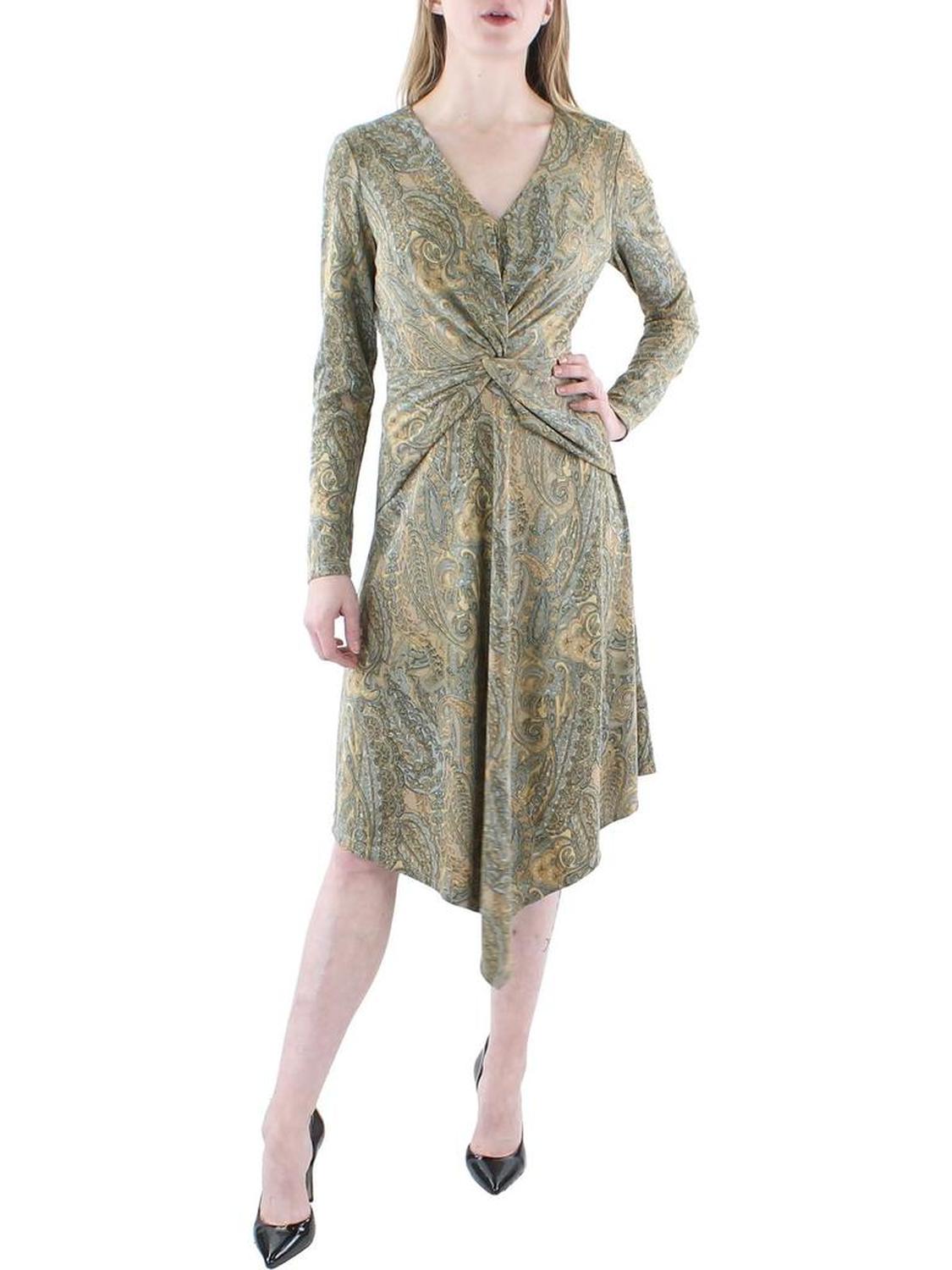 Womens Jersey Printed Midi Dress