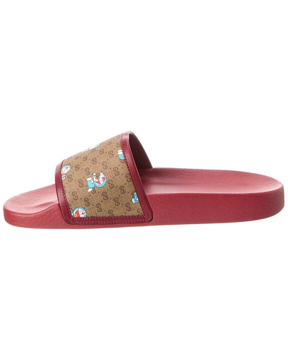 Gucci x Doraemon Mini GG Supreme Canvas Slide