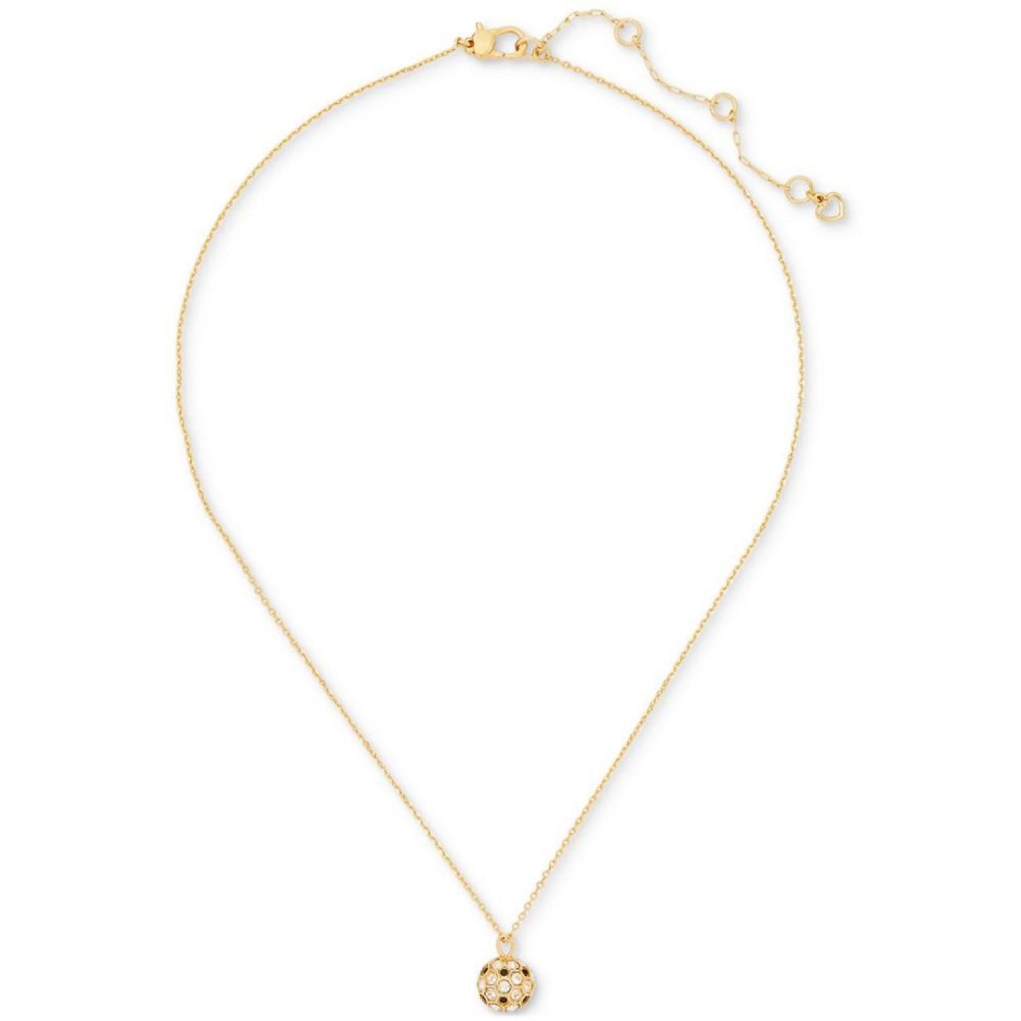 Gold-Tone Stone Orb Mini Pendant Necklace, 16" + 3" extender