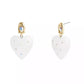 Faux Stone Vintage Charms Signature Puffy Heart Drop Earrings