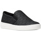 Womens Faux Leather Slip-On Sneakers