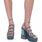 Kiki Denim Platform Pump Sandals