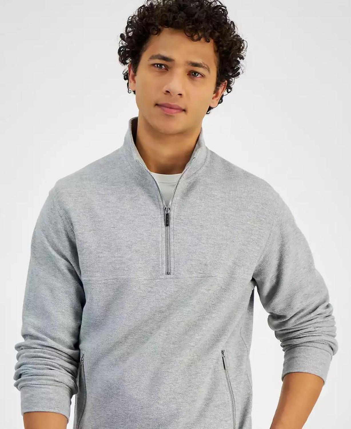 Men's Modern-Fit 1/4-Zip Terry Sweatshirt