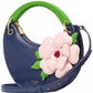 Expo Floral Small Leather Top Handle Bag