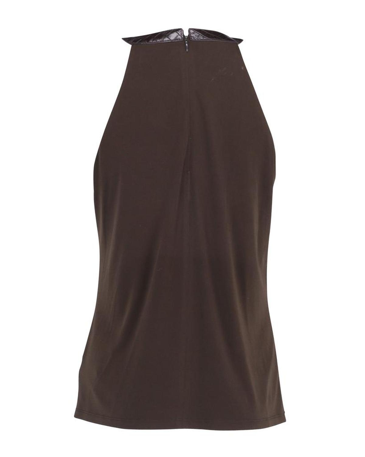 Michael Kors Halterneck Top in Brown Polyester