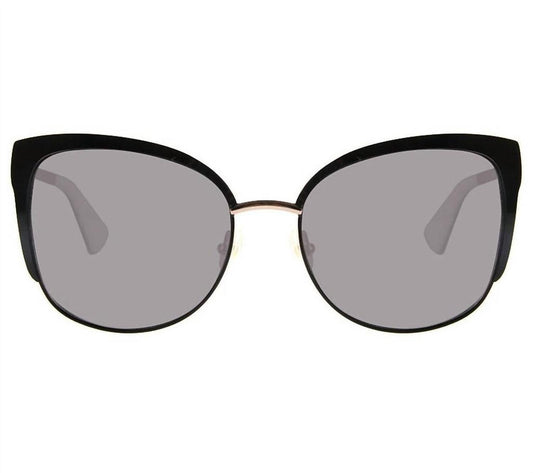 Women's Genice/s Sunglasses In Black Gold/gray Gradient Lens