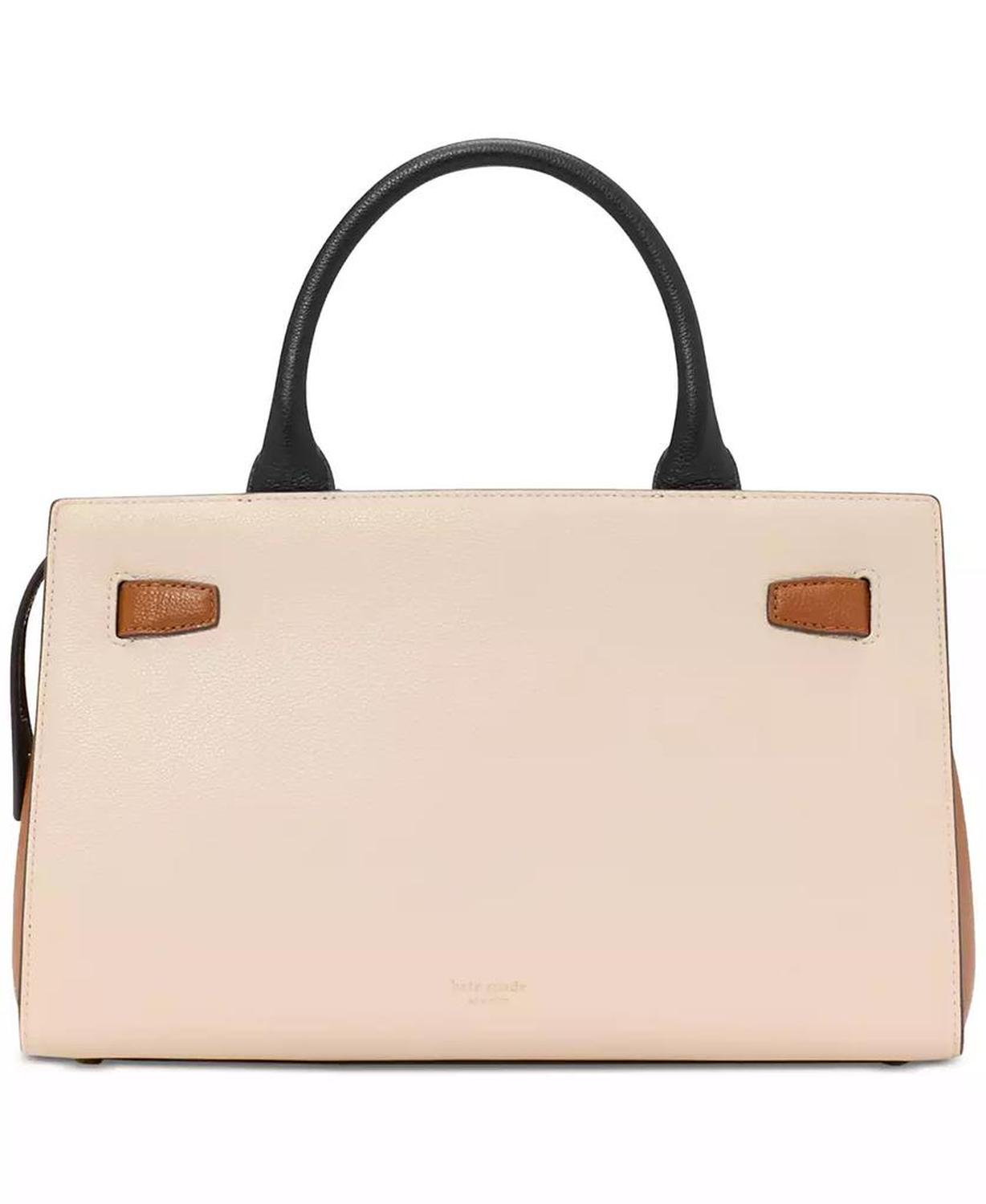 Deco Colorblocked Leather Medium Satchel