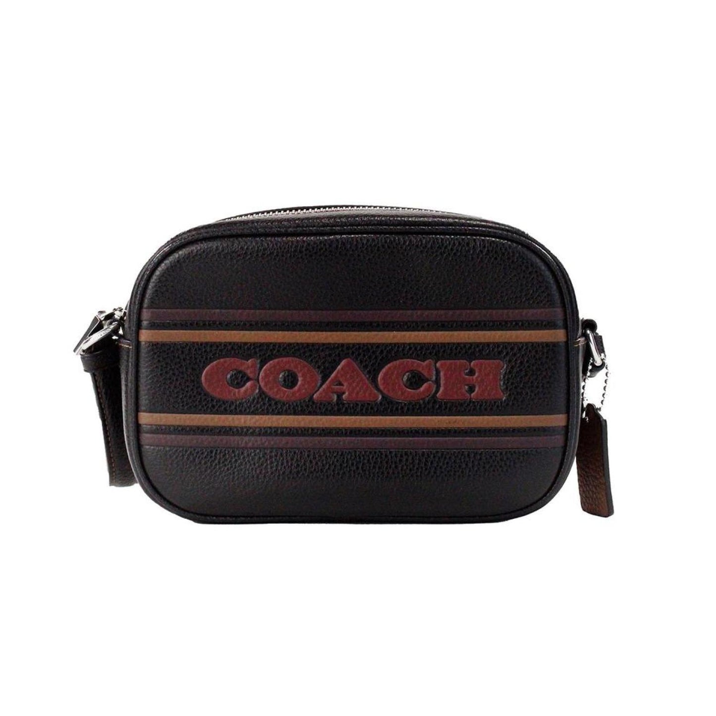 COACH Jamie Mini  Logo Stripe Leather Camera Crossbody Women's Bag