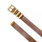 MICHAEL Women's Gold-Tone Leather Belt