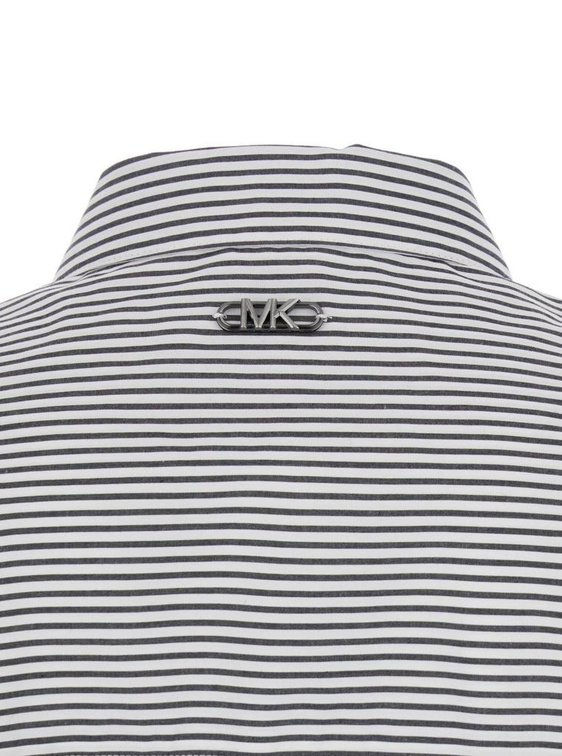 Michael Kors Oversized Striped Stretch Poplin Shirt