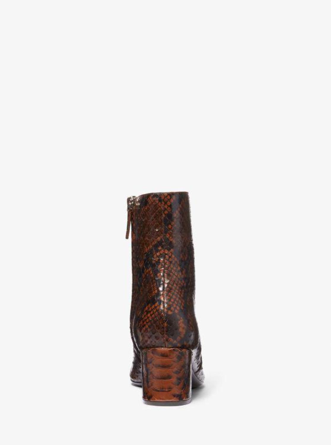 Gloria Python Embossed Leather Boot