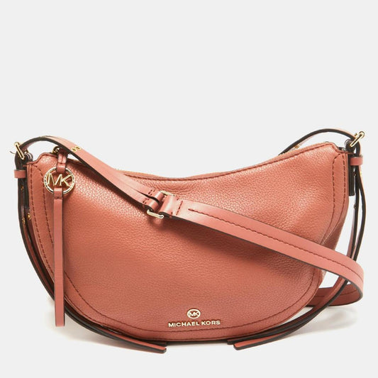 Michael Kors Sunset Peach Leather Camden Crossbody Bag