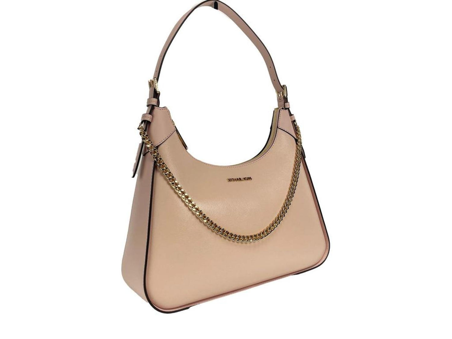 Michael Kors Wilma Large Smooth Leather Chain Shoulder Bag Purse Powder Women's Blush