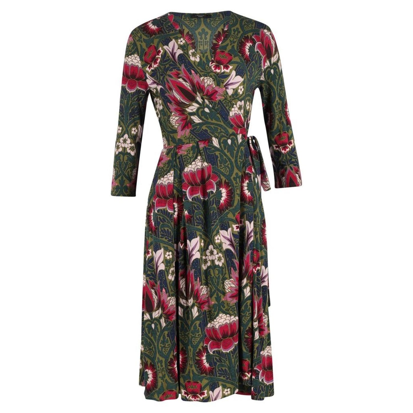 Weekend Oxiria William Morris Floral Jersey Midi Wrap Dress in Multicolor Viscose