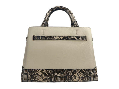 Michael Kors Reed Large Snake Skin Belted Satchel Crossbody Women's Bag