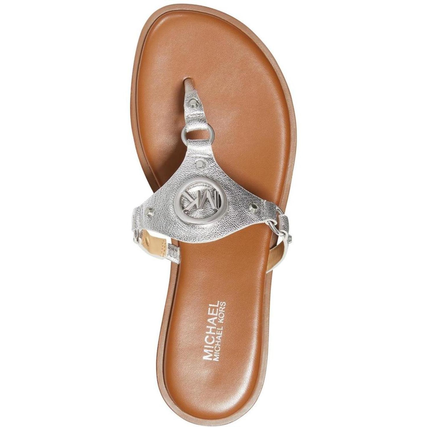 Womens Leather Slip-On Slide Sandals