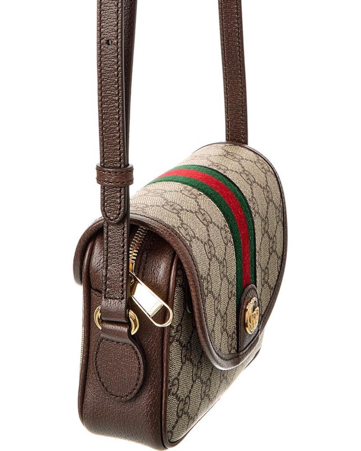 Gucci Ophidia Mini GG Supreme Canvas & Leather Shoulder Bag