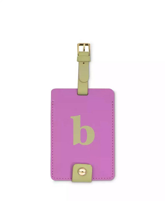 New York Just Mine Initial Luggage Tag, B