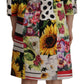 Dolce & Gabbana Multicolor Patchwork Charmeuse Sheath Dress