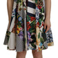 Dolce & Gabbana Elegant Patchwork Mini Dress in Vibrant Multicolor