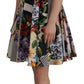 Dolce & Gabbana Elegant Patchwork Mini Dress in Vibrant Multicolor