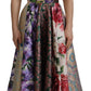 Dolce & Gabbana Patchwork Elegance Silk Blend Dress