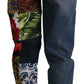 Dolce & Gabbana Patchwork Jacquard Denim Relaxed Jeans