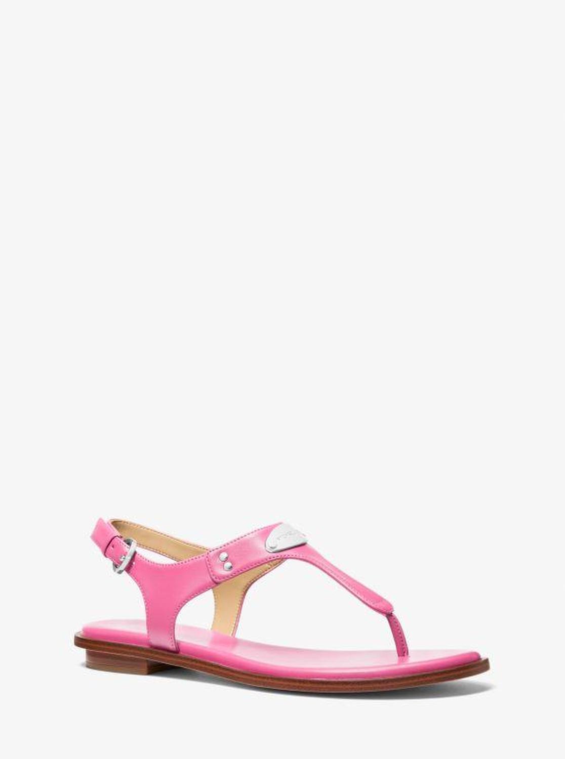 Logo Plate T-Strap Sandal