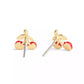 Red Enamel Vintage Charms Cherry Stud Earrings