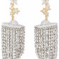 Gold-Tone Space Cadet Fringe Drop Earrings