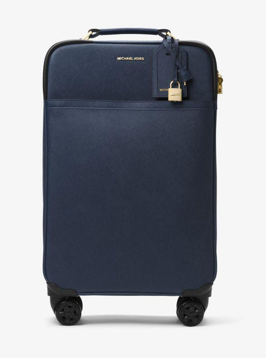 Large Saffiano Leather Suitcase