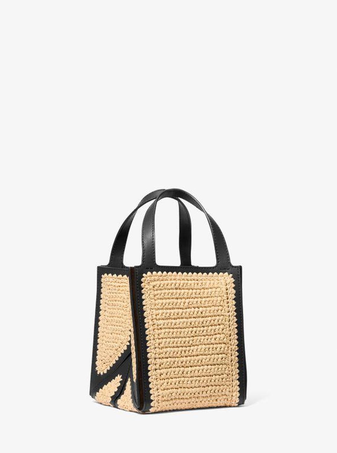 Jordi Small Hand-Crocheted and Leather Tote Bag