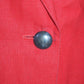 Max Mara Womens Linen Long Sleeves Single Button Blazer Jacket Red