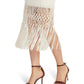 Fringe-Trim Sleeveless Cocktail Dress