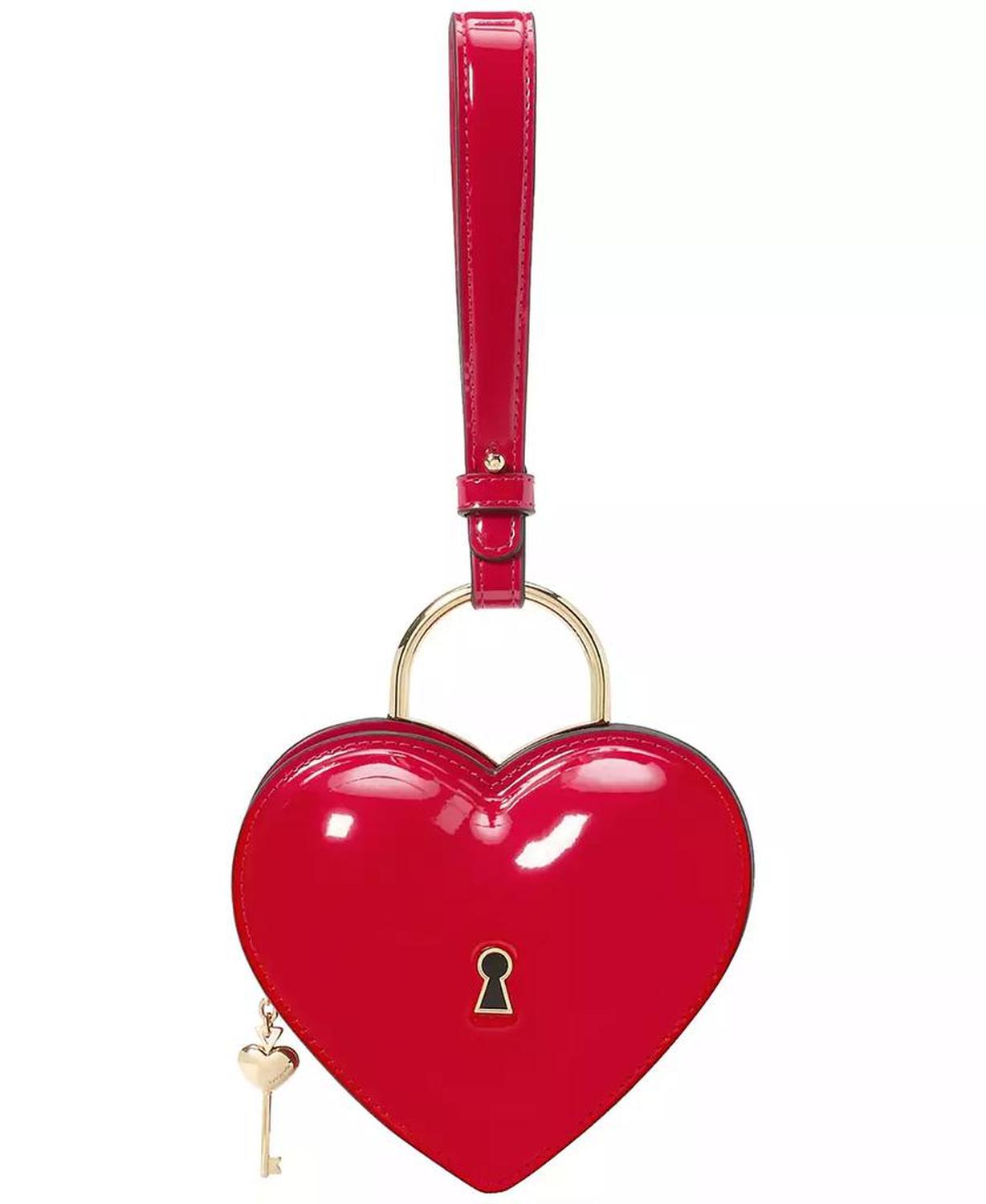 Key to My Heart Patent Wristlet