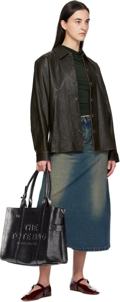 Gunmetal 'The Metallic Distressed Large' Tote