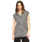 Women's Cheetah-Print Snap-Front Utility Top